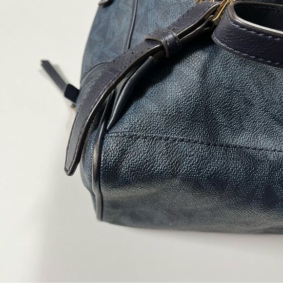 Michael Kors Rhea Medium Blue Logo Backpack - Picture 11 of 15